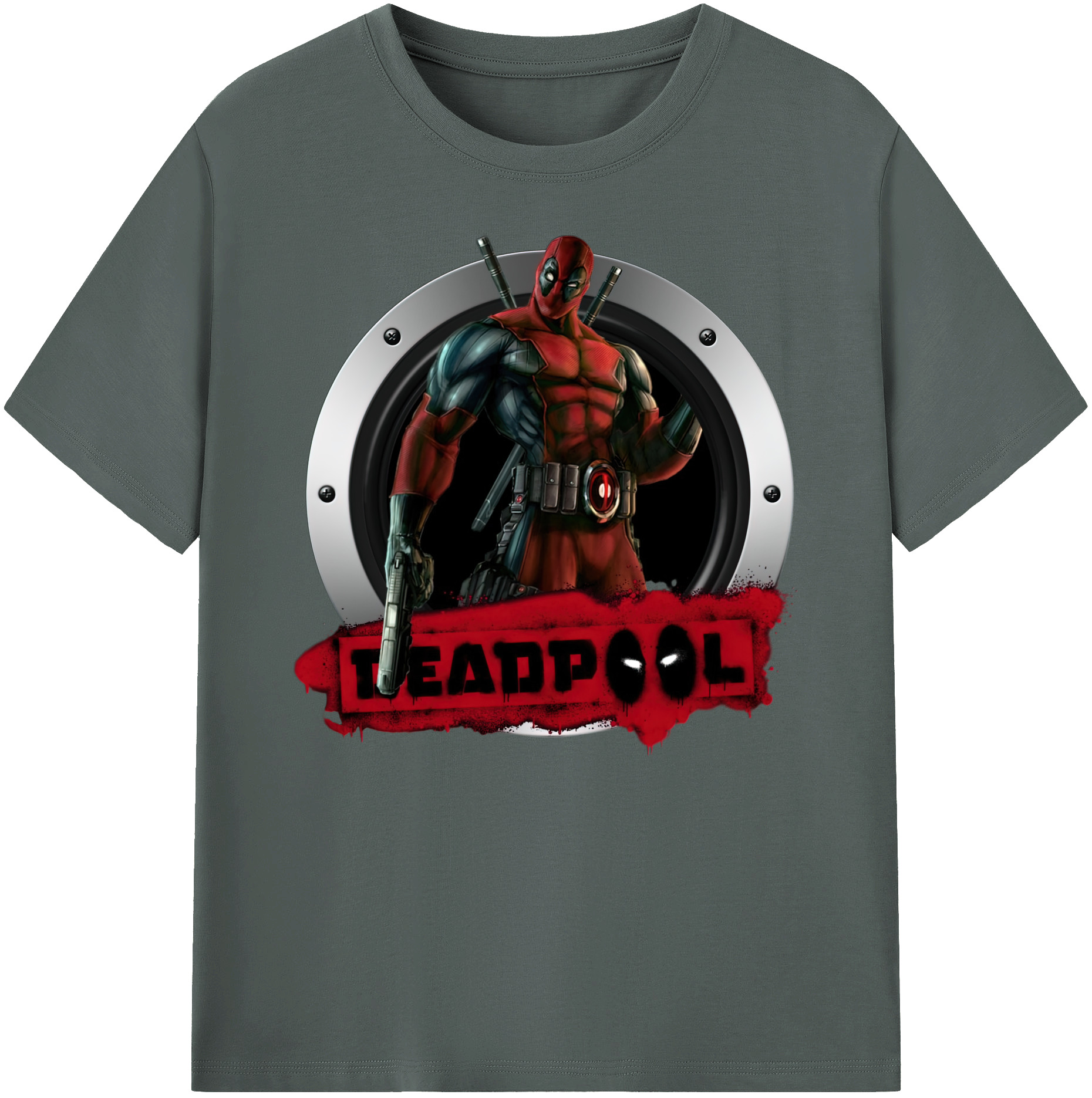 （画像用） Deadpool デッドプール 綿100％ メンズ半袖Tシャツ｜肌触りやわらか＆通気性